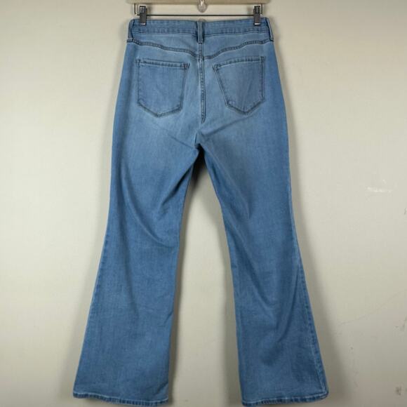 Old Navy Wow Flare Jeans Women’s 10 High Rise Light Wash Stretch Flared Denim - Picture 5 of 9